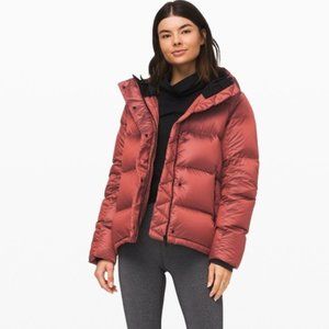 lululemon Wunder Puff Jacket, Sunset Orange, Sz 8